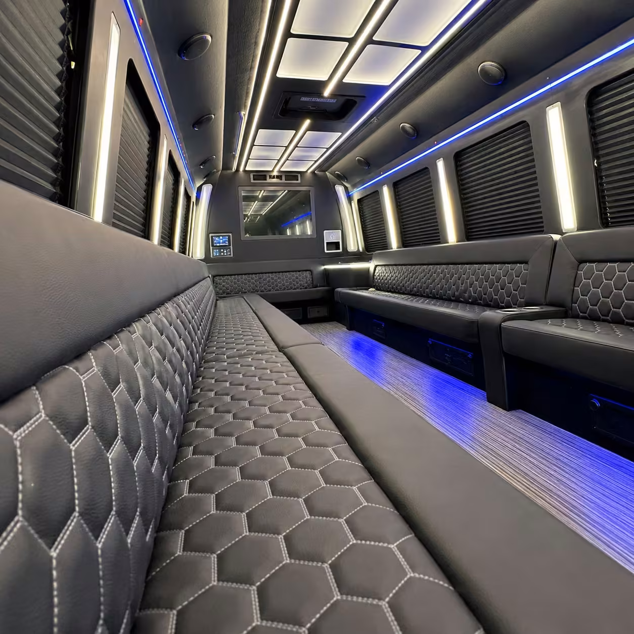 30 passenger party bus interior