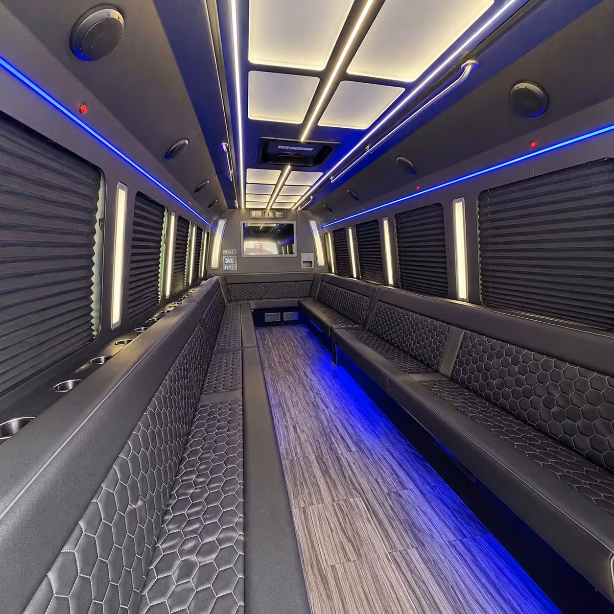 40 passenger party bus inside